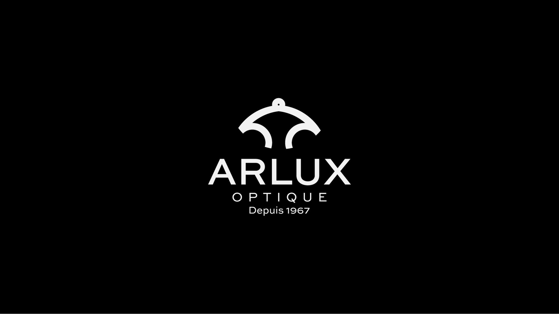 The Arlux Optique logo, mark and logotype
