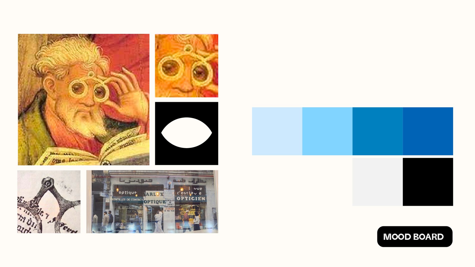 Mood board for the Arlux identity