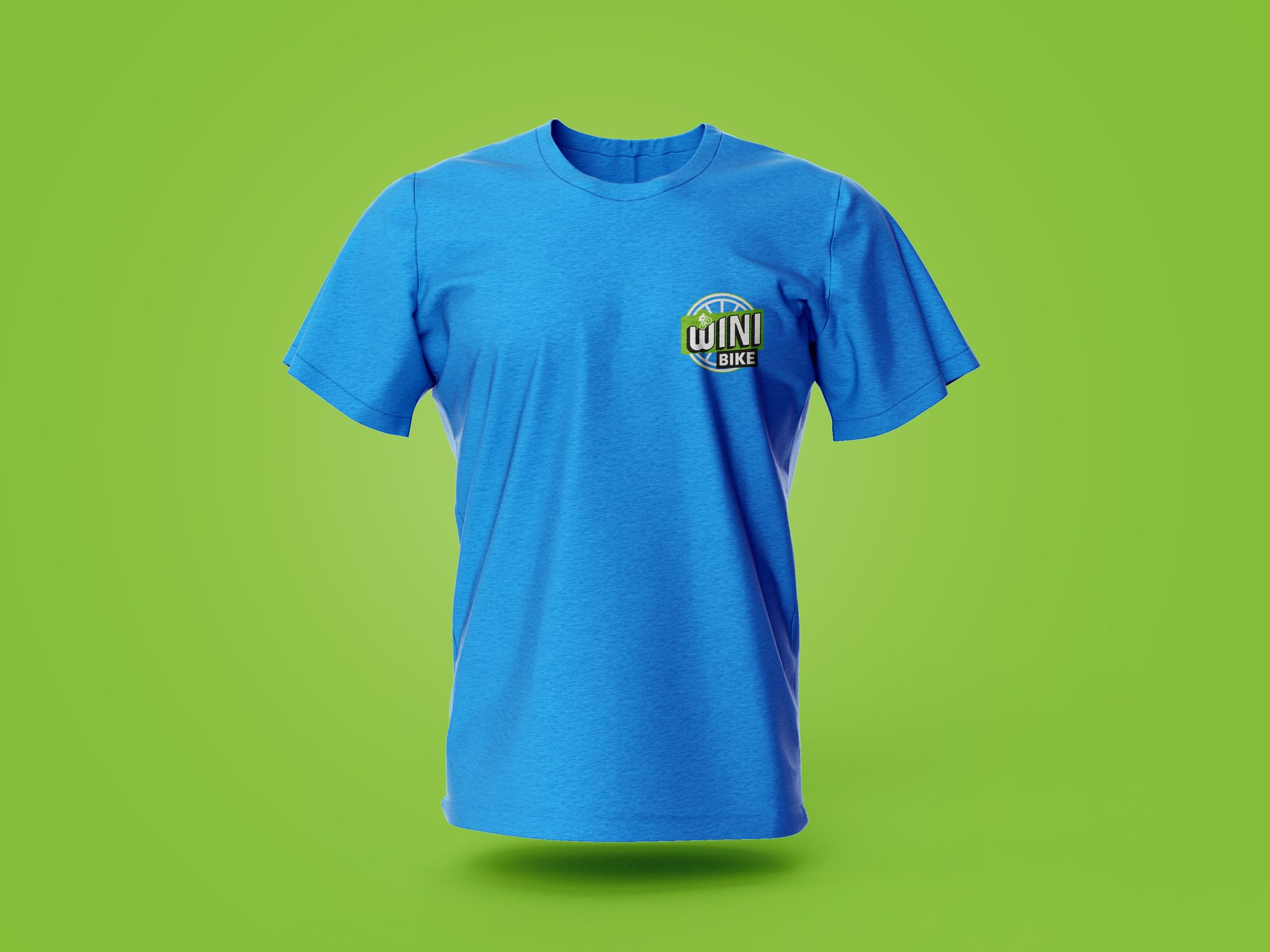 The Wini Bike logo on a staff t-shirt